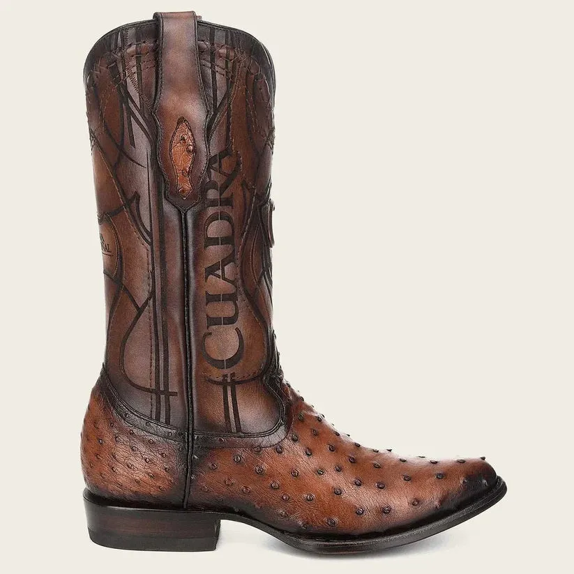 Cuadra Men's Ostrich Cowboy Boots Round Toe