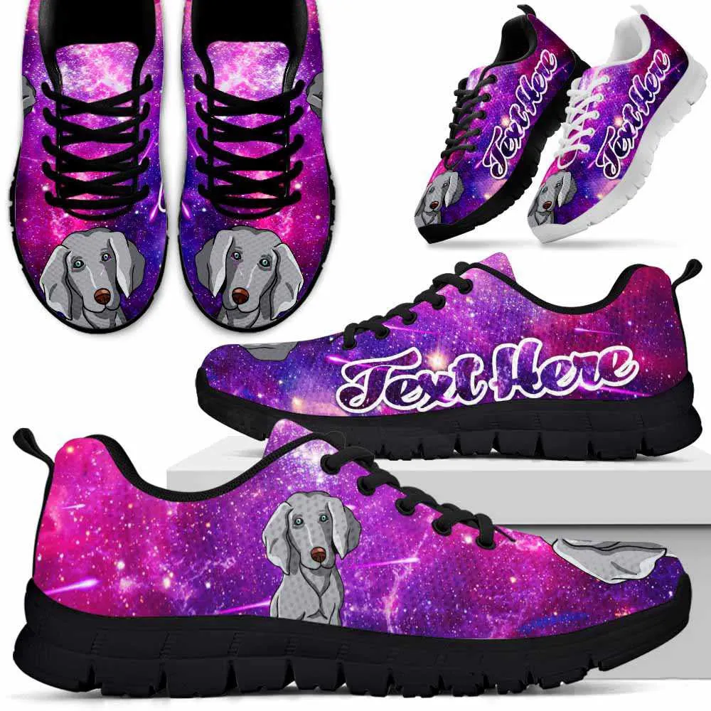 Custom Name Weimaraner Sneaker, Galaxy Weimaraner Dog Lovers Sneakers Running Shoes Gift Men Women, Best Running Shoes