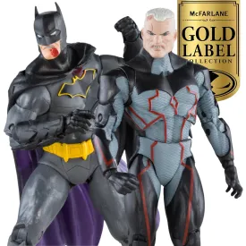 DC Multiverse Exclusive Gold Label Omega (Unmasked) Vs. Batman (Bloody)