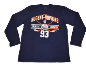 Edmonton Oilers Reebok Navy Ryan Nugent-Hopkins Long Sleeve Knit T-Shirt (L)