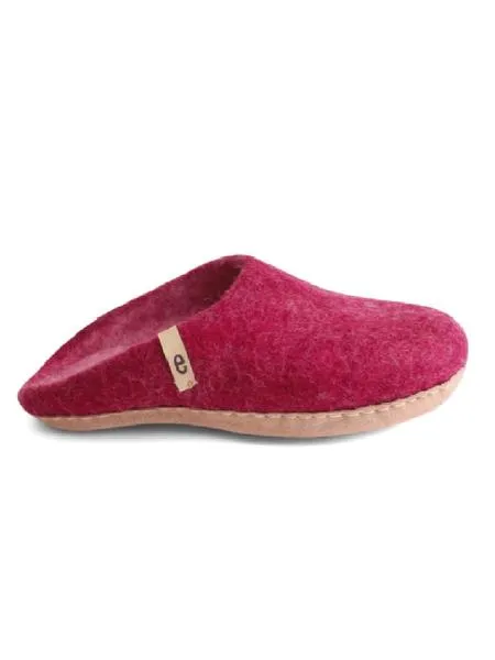 Egos Copenhagen Natural Wool Fair Trade Slippers Cerise