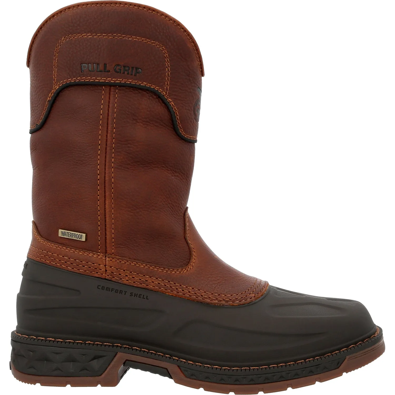 Georgia Mens Carbo-Tec LTR WP ST Brown Leather Work Boots