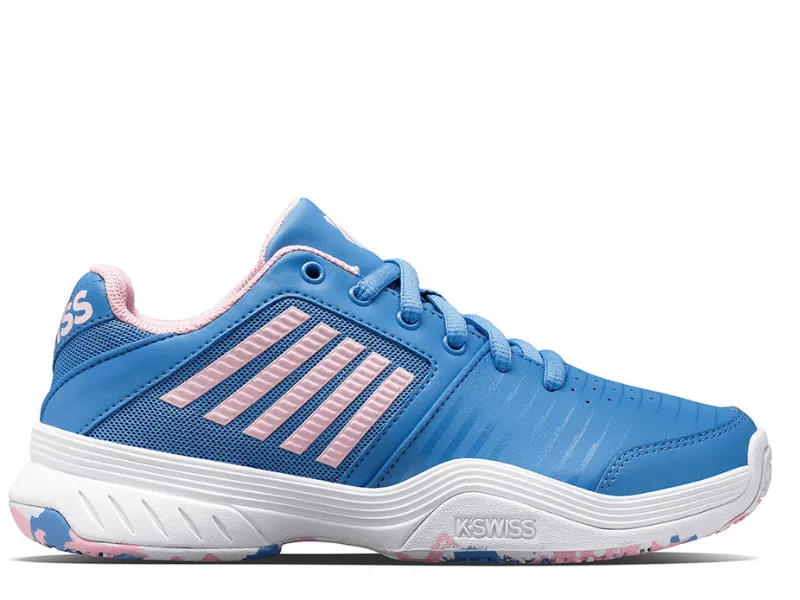 K-Swiss Court Express Omni Kids Tennis Shoe (Silver Lake Blue/White/Pink)