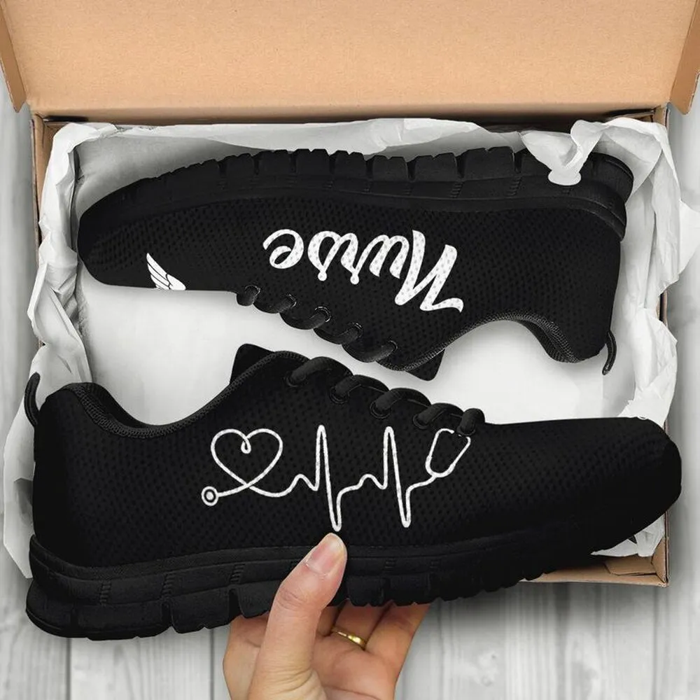 Nurse Sneaker, Nurse Black Sneakers Shoes, Best Shoes For Nurses