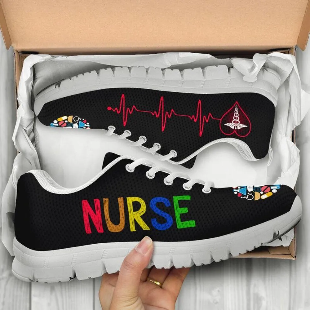 Nurse Sneaker, Nurse Heart Icon Shoes Sneakers Shoes, Best Shoes For Nurses