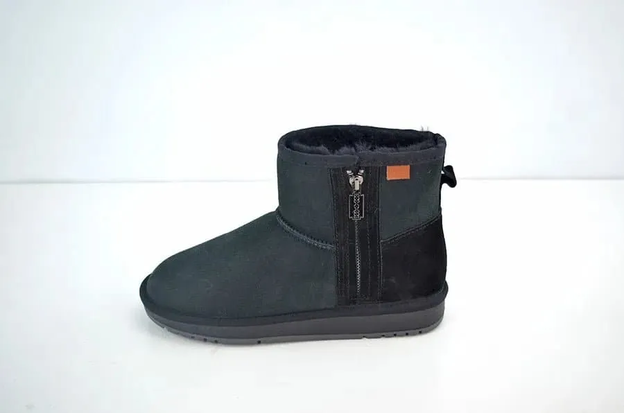 Sheepskin Snow Boots with Zipper - Warm and Stylish Winter Footwear