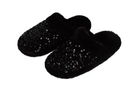 Snoozies! Sequin Glam Slides - Midnight