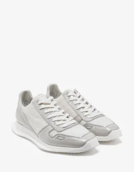 White Panelled Running Trainers