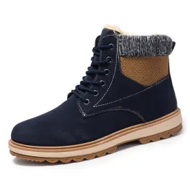 Winter Casual Fashion Lace Up Warm Snow Boots